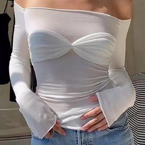 White Off The Shoulder Top
